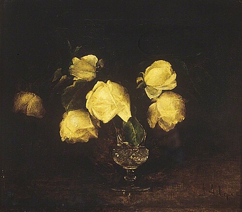 Yellow Roses in a Glass Vase, , Jessie Algie