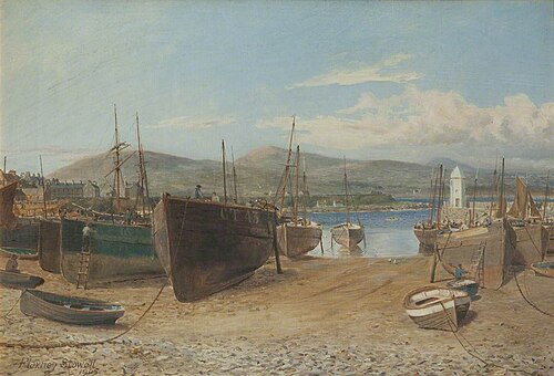 Port St Mary Harbour, 1905, Flaxney Stowell