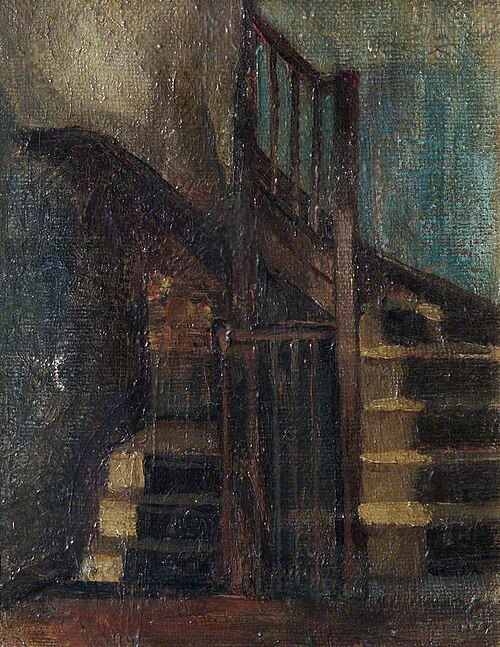 The Staircase at 10, Barnes Terrace, London, , Millicent Lisle Woodforde