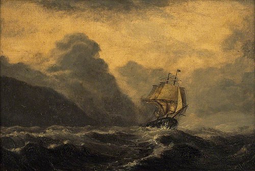 Ship off Carmel Head, 1830, Frances Williams