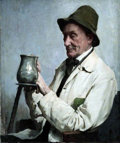 Man Wearing a Hat and Holding a Tankard, , Theobald Butler Gould
