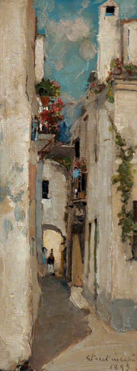 Street in Capri, 1893, Francis E. Chardon
