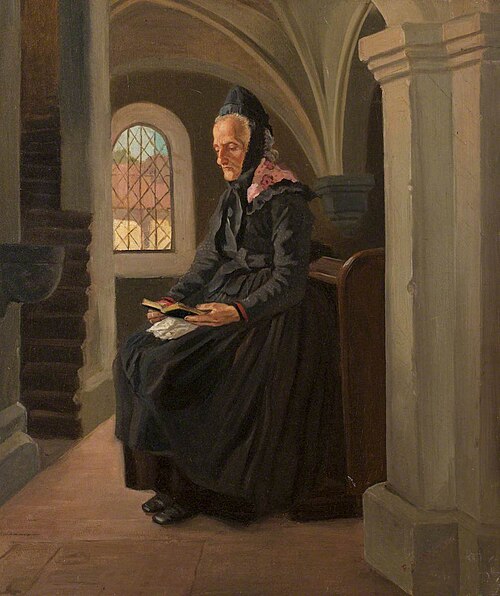 An Old Lady Reading, , Francis E. Chardon