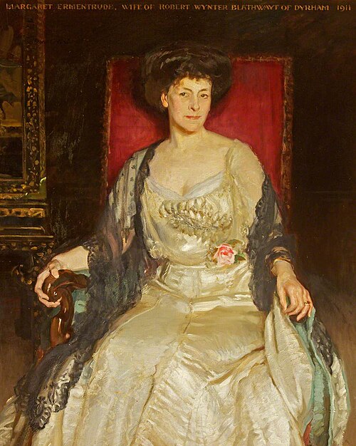 Margaret Ermintrude Chandos-Pole-Gell, Mrs Robert Wynter Blathwayt (1854-1927), 1911, Francis Edward Crisp
