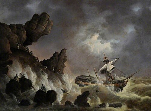 The Loss of a Merchantman (panel 3 of 3), 1831, Francis Hustwick