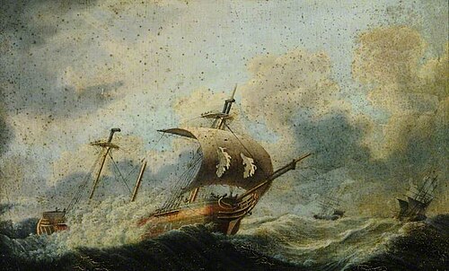A Storm (after Van der Velde), 1820, Francis Hustwick