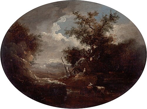 Landscape with a Brook, , Benjamin Barker I