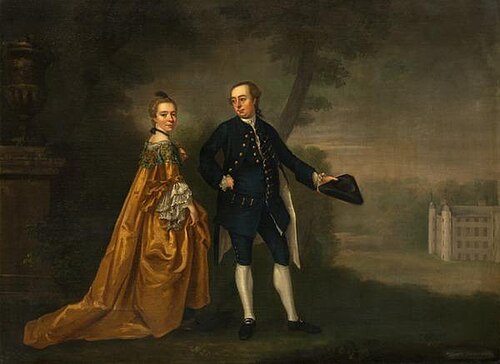 David Smythe of Methven, 1711 - 1764, and his second wife Catherine Campbell of Monzie, 1761, Joseph Henri Beschey