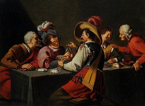 The Card Players (copy after an original by Theodoor Rombouts), , Johann Jakob Meyer