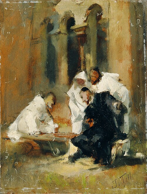Im Klosterhof (Drei Dominikaner), 1875, Johann Till