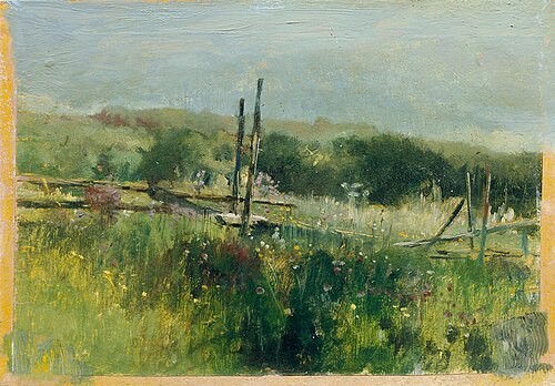 Wiese mit Zaun, 1875, Johann Till