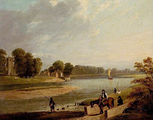 The Trent at Wilford, 1840, Thomas Barber