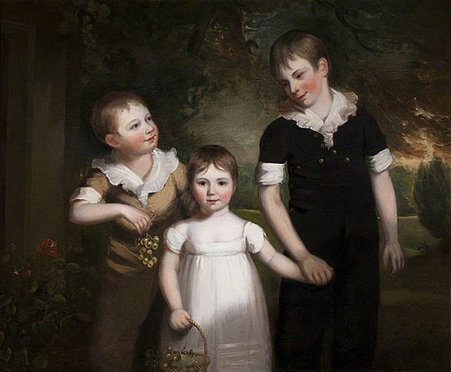 Francis James Curzon (1803-1851), Mary Curzon, later Mrs John Beaumont (1806-1868) and Alfred Curzon, 1810, Thomas Barber