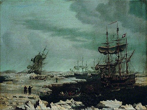 Hull Whalers in the Arctic, 1822, Thomas Binks
