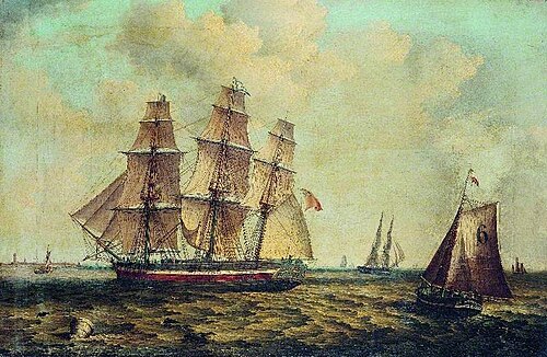 The Three-Masted Barque 'Halcyon' of Hull, 1832, Thomas Binks