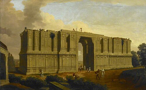 South Entrance to the Temple of Vishnu, Srirangam, Madras, 1770, Francis Swain Ward