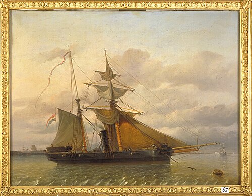 Het schroefstoomschip 4e klasse Zr.Ms. Samarang, 1840, Johannes Fredrick Schutz