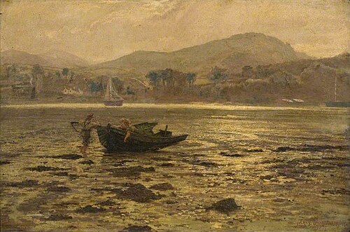 At Low Tide, 1879, Francis Sydney Muschamp