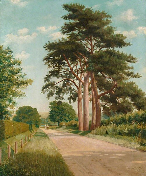 View of Anstey Lane, Alton, 1913, Francis Van der Weegen