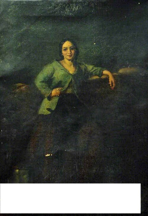 A Welsh Milk Girl, 1866, B. Hubbard