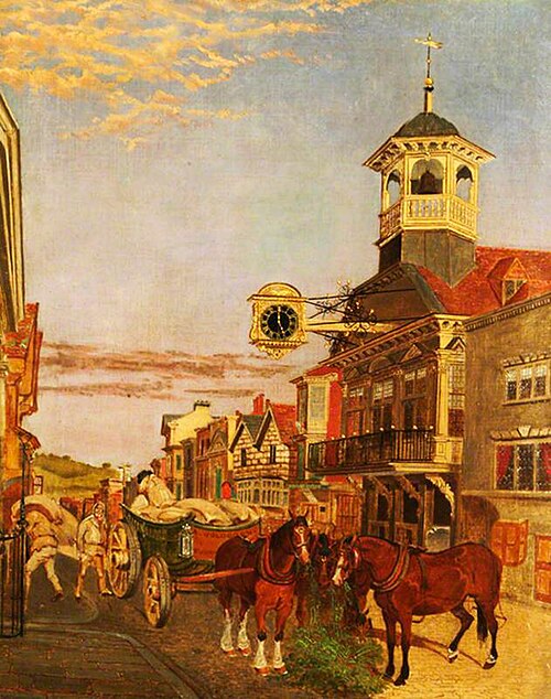 Guildford High Street, Surrey, 1857, Thomas Boughton