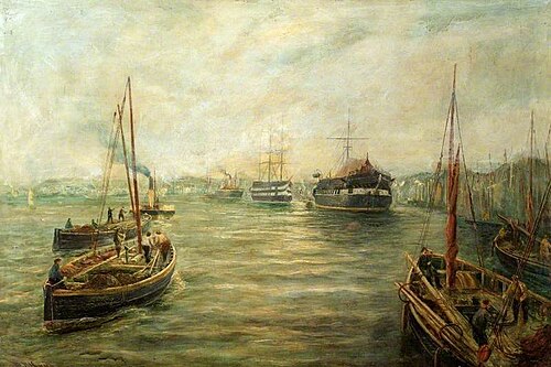 Harbour Scene, , Bernard Benedict Hemy