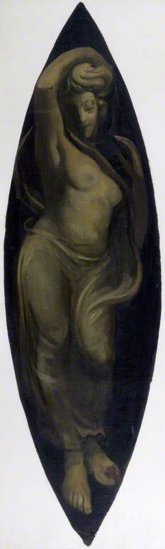 Standing Female Figure (decorative panel), , Francis Wollaston Moody