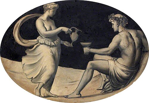 Libation (decorative panel), , Francis Wollaston Moody