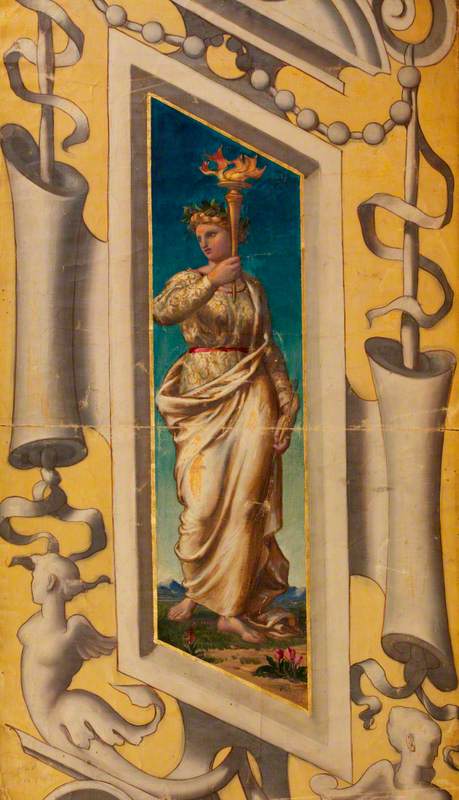 Art (design for a mosaic in the Victoria and Albert Museum), , Francis Wollaston Moody