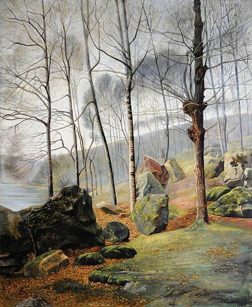 Woodland Glade, Greve de Lecq Valley, Jersey, 1889, Thomas Charles Larbalestier
