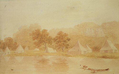 Military Camp, Hutt River c. 1840, , John Alexander Gilfillan