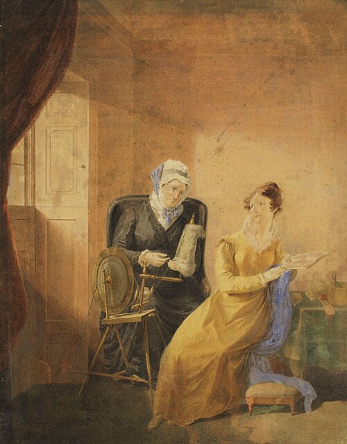 Sarah Murray, Gilfillan's first wife at the Spinning Wheel, , John Alexander Gilfillan