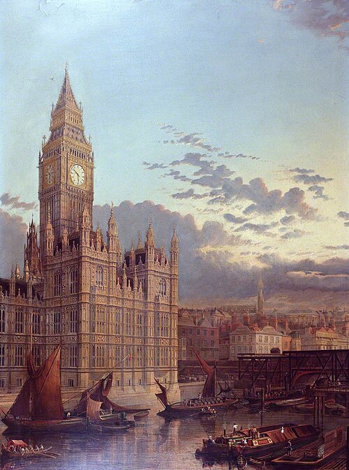 The Building of Westminster Bridge, 1860, John Anderson