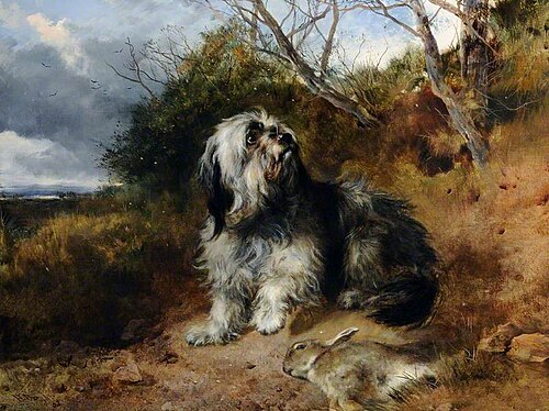 Dog and Rabbit, 1862, Thomas Earl