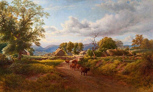 The Village of Whitehouse, Kintyre, 1877, Thomas Fairbairn