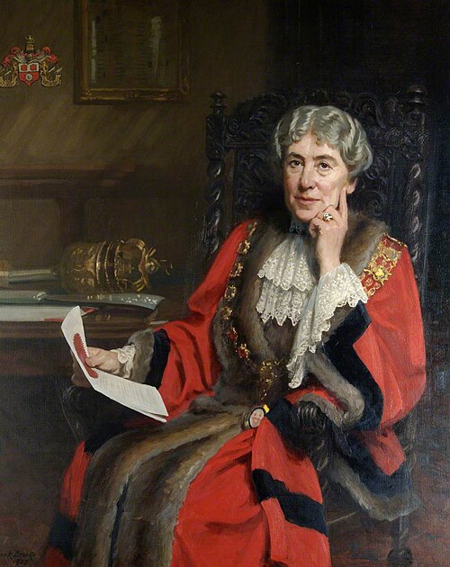 Alderman Mrs L. Foster Welch, JP, 1928, Frank Brooks