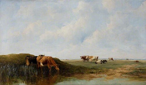 Cows in a Meadow, 1869, Thomas Francis Wainewright