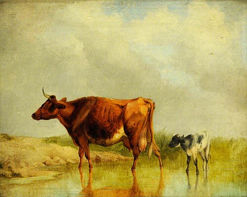 Landscape with Cattle, , Thomas Francis Wainewright