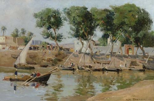 Boating on the River Nile, 1899, Frank Dean