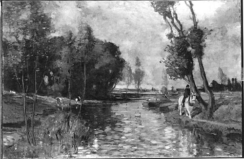 Bootschleppen, 1905, Bertram Priestman