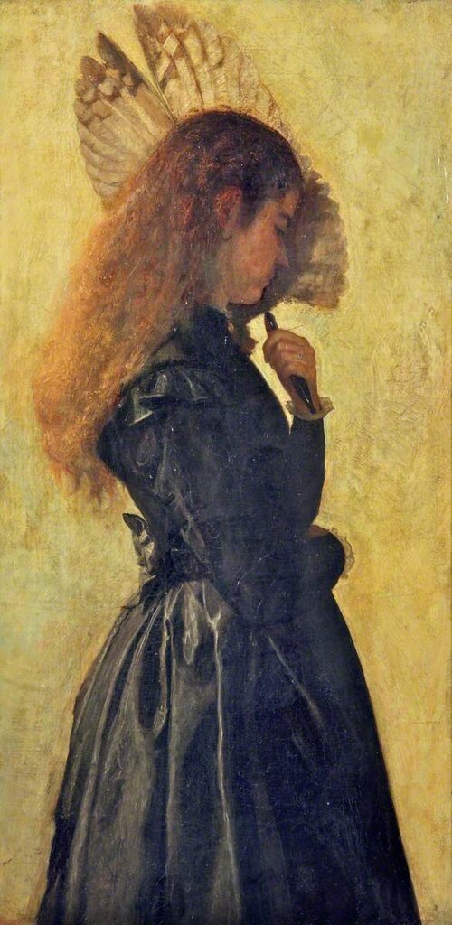 Girl with a Fan, 1878, Frank Huddlestone Potter
