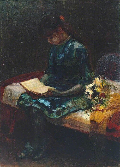 A Girl Reading, , Frank Huddlestone Potter