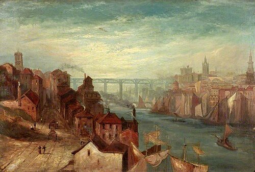 Newcastle upon Tyne from Gateshead, 1880, Thomas Hodgson Liddell
