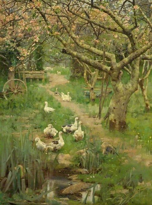 In a Cornish Orchard, 1893, Frank Richards