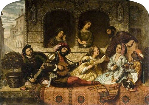 Venetian Balcony Scene, 1859, Thomas Kent Pelham