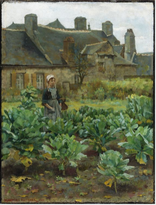 The Kitchen Garden in November, 1883, Blandford Fletcher
