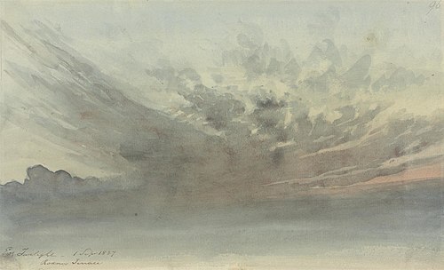 Cloud Study - Evening Twilight, Rodney Terrace, 1837, Thomas Lindsay