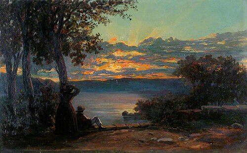 Sunset on a Lake, , Thomas Lindsay