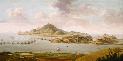 Repulse of the French in Frigate Bay, St Kitts, 26 January 1782, 1783, Thomas Maynard