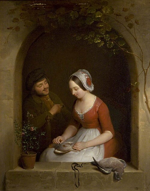 Two Figures at a Window, 1847, François Luckx